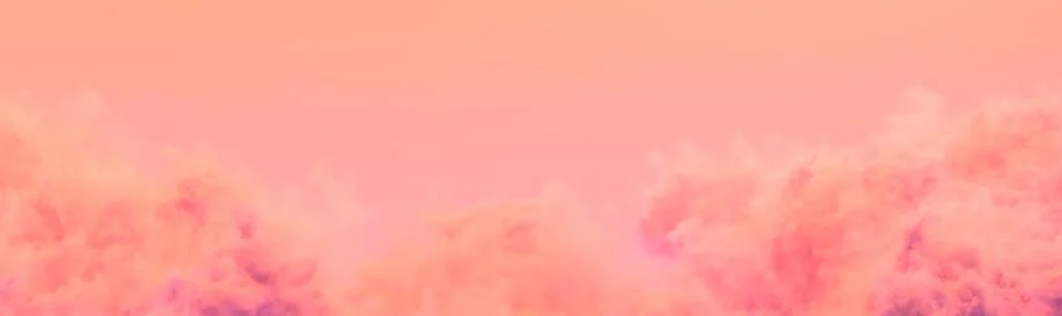 Orange panoramic cumulus sundown backdrop . cgi nature 3D rendering Stock Illustration