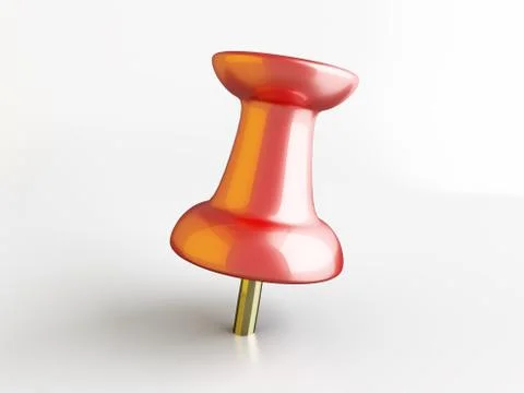 Orange paper pin Stock Photos