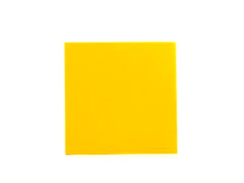Orange paper stick note on a white background. Stock Photos