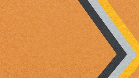 Orange paper texture background with yellow black chevron stripes and copy .. Stock Illustration