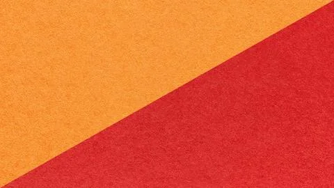 Orange paper texture two color background with red diagonal split and copy .. Stock Photos