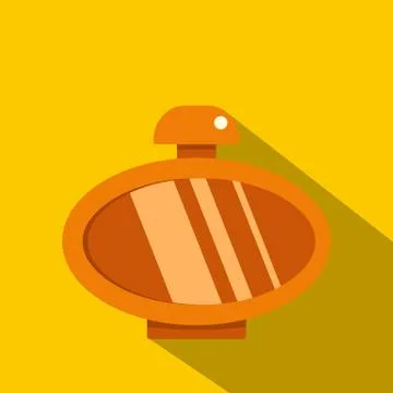 Orange parfume bottle icon, flat style Stock Illustration