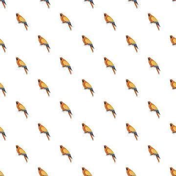Orange parrot pattern seamless Stock Illustration