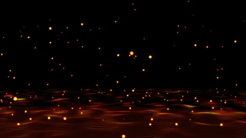 Orange Particle Bounce Animation Background Stock Footage 244501492