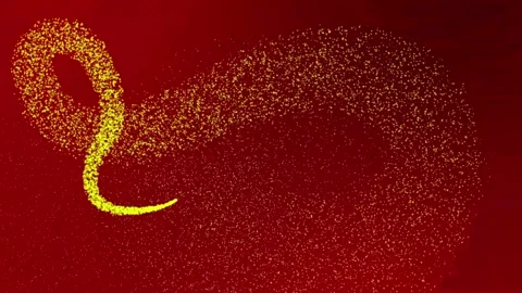 Orange Particle Comet Loop on Red Background Seamless Motion Animation Stock Footage 341601589