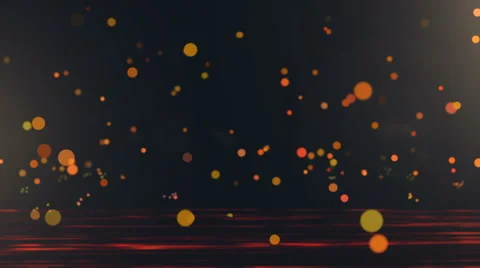 Orange particle falling on floor,Light ray effect. UHD 4k Stock Footage 62757639