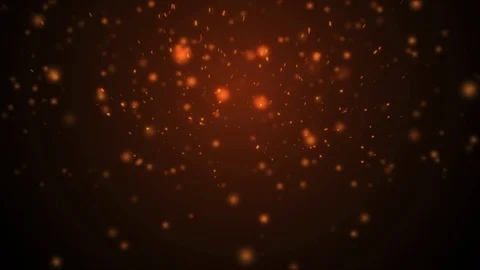 Orange particles of different sizes in space. Stock Footage 99177259
