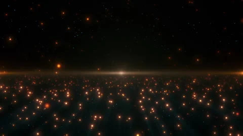 Orange Particles Field Stock Footage 251127097