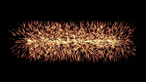 Orange Particles stream on line b343 Stock Footage 336983022
