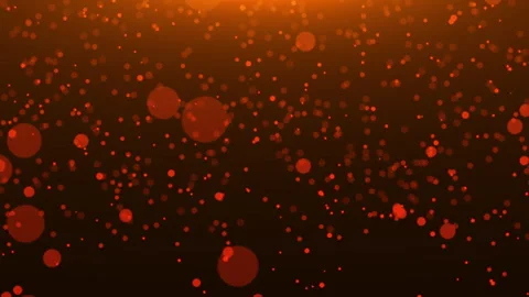 Orange particles taking off and moving chaotically Stock Footage 289887534