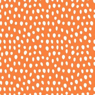 Orange pastel seamless pattern with abstract dots shapes. Texture for textile Illustrazione stock