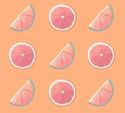 Orange pattern, bright light pattern with Fresh oranges for fabric. Stock Illustration