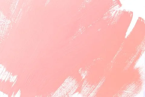 Orange pattern of color paint brush on the white wall. Stock Photos