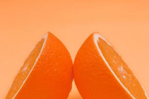 Orange pattern on orange background citrus arrangement Stock Photos