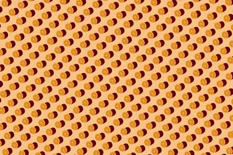 Orange pattern on a orange background. Pop art design, creative citruses. Yellow Stock Photos