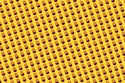 Orange pattern on a yellow background. Pop art design, creative citruses. Yellow Stock Photos