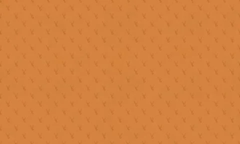 Orange patterned background with small leaf designs Stock Illustration