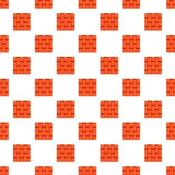 Orange patterned squares creating checkerboard seamless design Stock Illustration