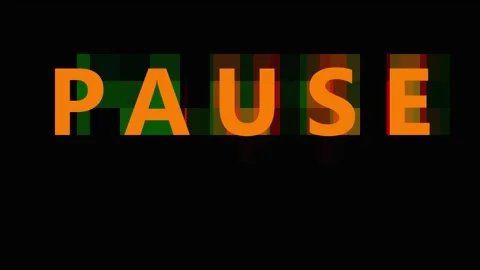 Orange PAUSE Text Animation in Sequential Pattern During Dark Background fo.. Stock Footage 343413463