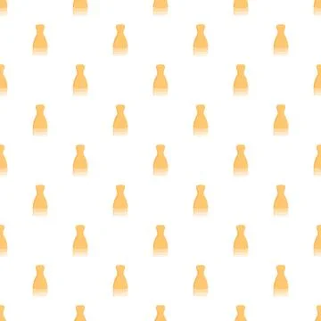 Orange pawns seamless pattern for strategy game Stock Illustration