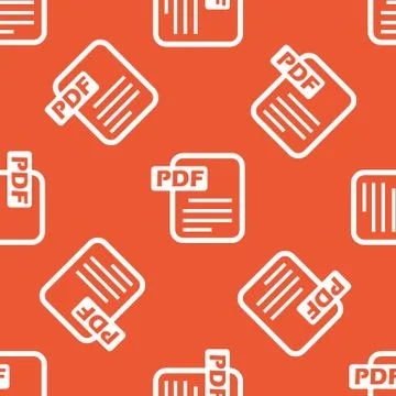 Orange PDF file pattern Stock Illustration