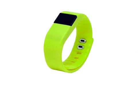 Orange pedometer Stock Photos