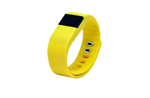 Orange pedometer Stock Photos