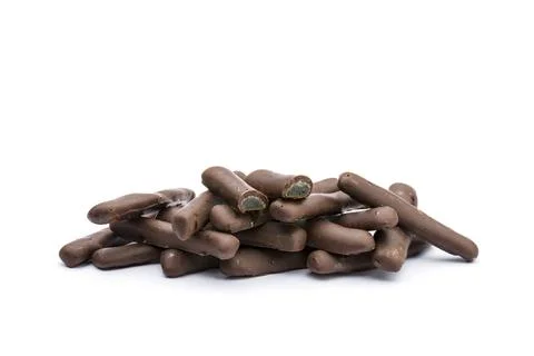 Orange peel chocolates Stock Photos