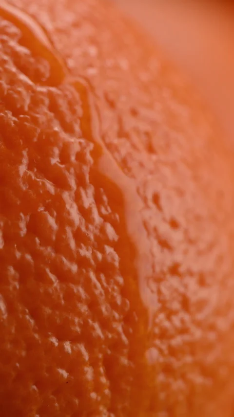 Orange peel juice drop macro, thirst refreshment summer beverage branding. Stock Footage 332216611