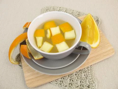 Orange peel tea Stock Photos