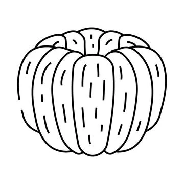 Orange peeled slice line icon vector illustration Illustrazione stock