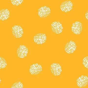 Orange peeled slice vector seamless pattern Stock Illustration