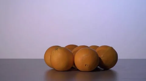 Orange peels falling Stock Footage 43667940