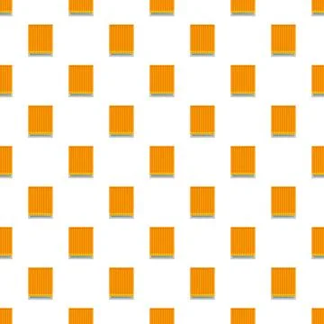 Orange pencil writing tools seamless pattern background Stock Illustration