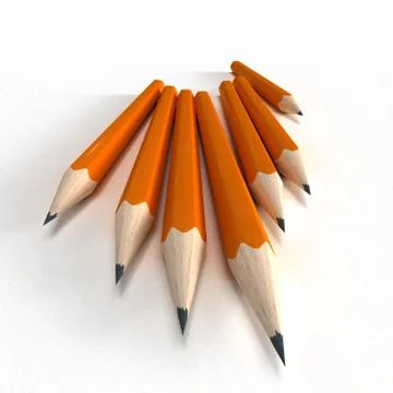 Orange pencils Illustrazione stock