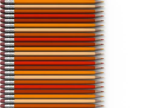 Orange pencils Stock Photos