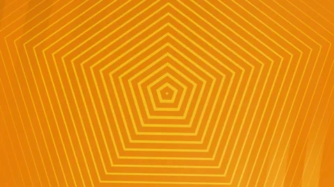 Orange Pentagonal Lines Pattern Background Loop. Stock Footage 286430463