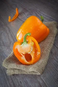 Orange pepper Stock Photos