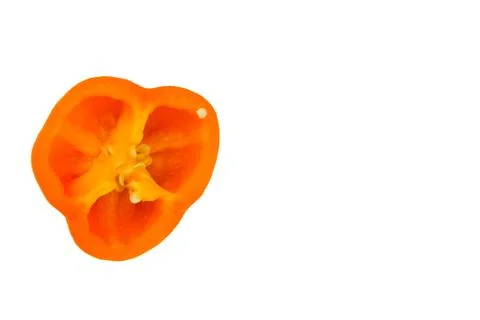 Orange pepper slice Stock Photos