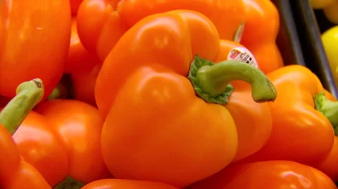 Orange Peppers Closeup Video stock 41967906