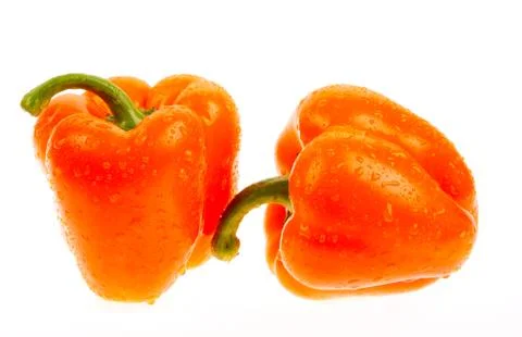 Orange peppers Stock Photos