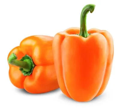 Orange peppers Stock Photos