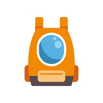 Orange pet backpack carrier with transparent window 스톡 일러스트