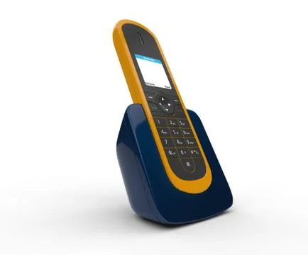 Orange Phone Blue Base Stock Illustration
