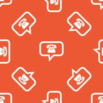 Orange phone message pattern Illustrazione stock
