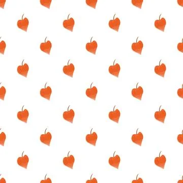 Orange physalis pattern repeating seamless background design 스톡 일러스트