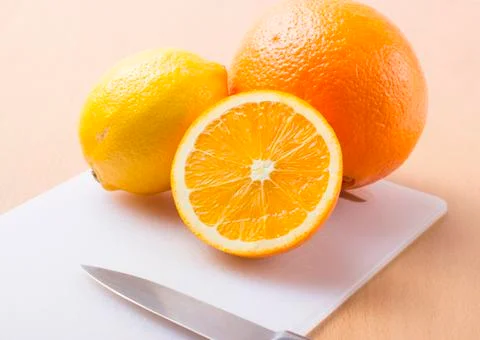 Orange pieces Stock Photos