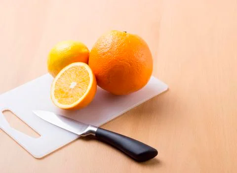Orange pieces Stock Photos