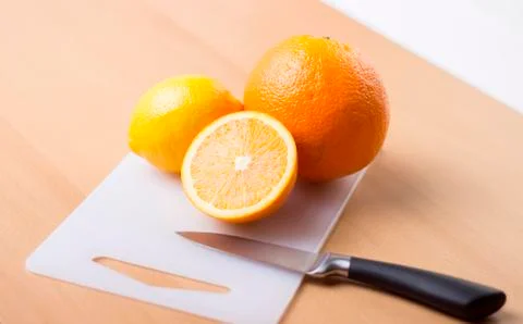 Orange pieces Stock Photos