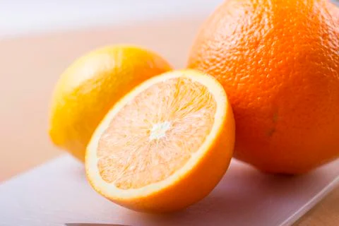 Orange pieces Stock Photos